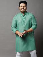 Men Plus Size Ullas Solid Kurta - bigbanana