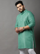 Men Plus Size Ullas Solid Kurta - bigbanana