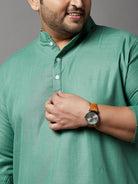 Men Plus Size Ullas Solid Kurta - bigbanana