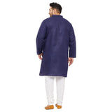 Men Plus Size Ullas-NB Solid Kurta - bigbanana