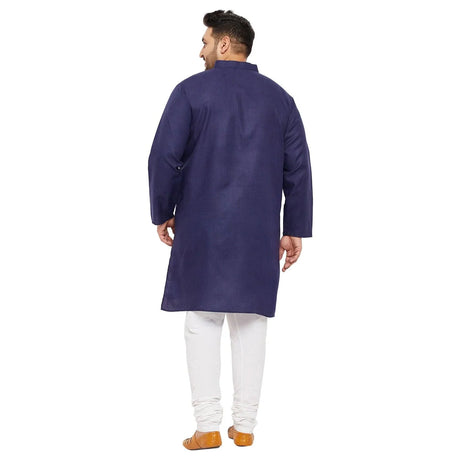 Men Plus Size Ullas-NB Solid Kurta - bigbanana