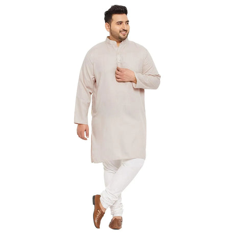 Men Plus Size Ullas-OW Solid Kurta - bigbanana