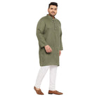 Men Plus Size Ullas-OL Solid Kurta - bigbanana