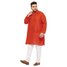 Men Plus Size Ullas-O Solid Kurta - bigbanana