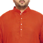 Men Plus Size Ullas-O Solid Kurta - bigbanana