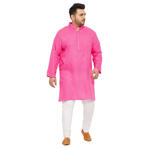 Men Plus Size Ullas-PI Solid Kurta