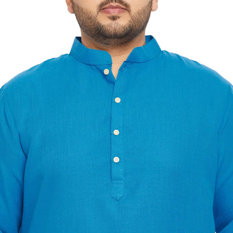 Men Plus Size Ullas-SB Solid Kurta - bigbanana