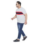 Men Plus Size Wade Colorblock Round Neck Tshirt - bigbanana