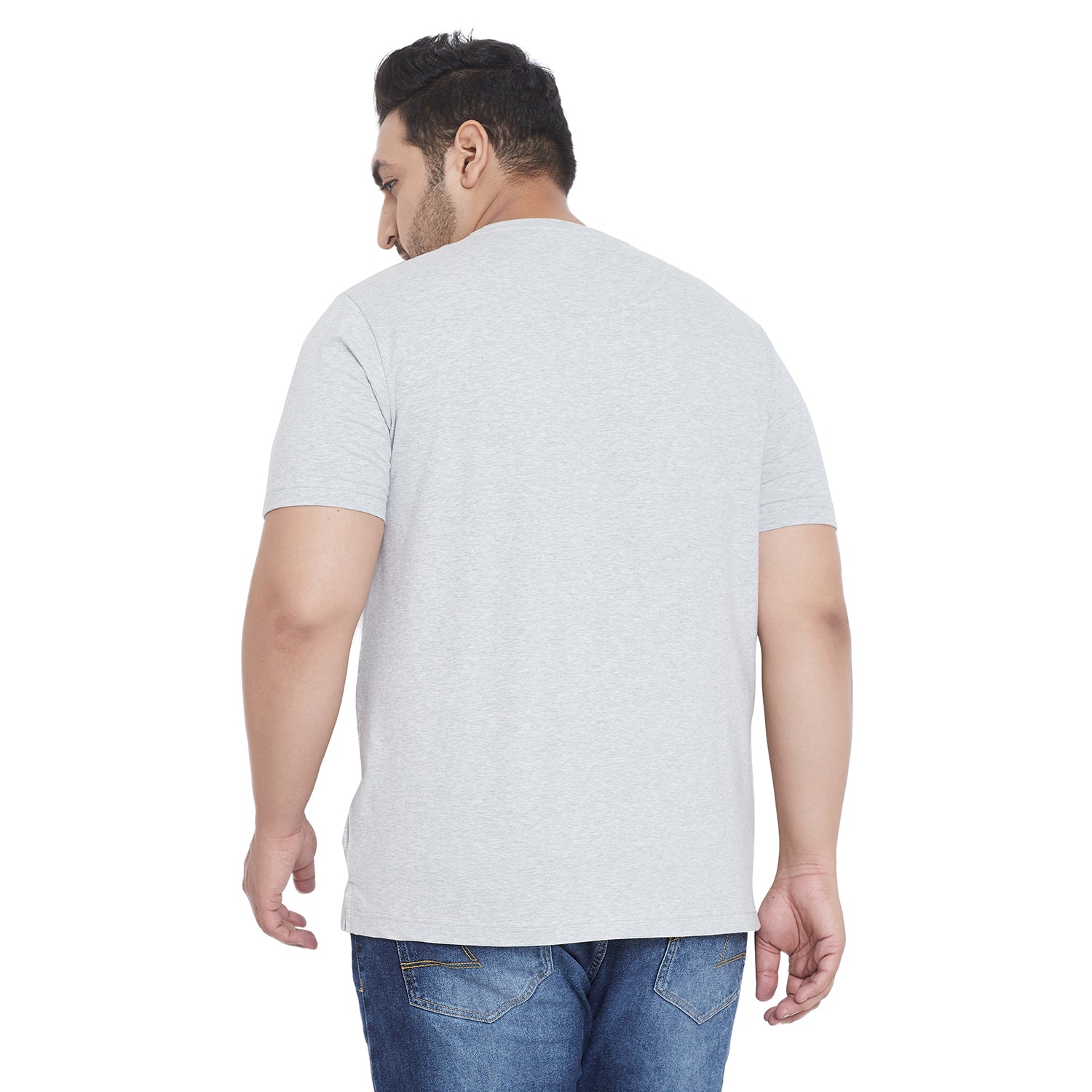 Men Plus Size Wade Colorblock Round Neck Tshirt - bigbanana