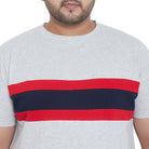 Men Plus Size Wade Colorblock Round Neck Tshirt - bigbanana