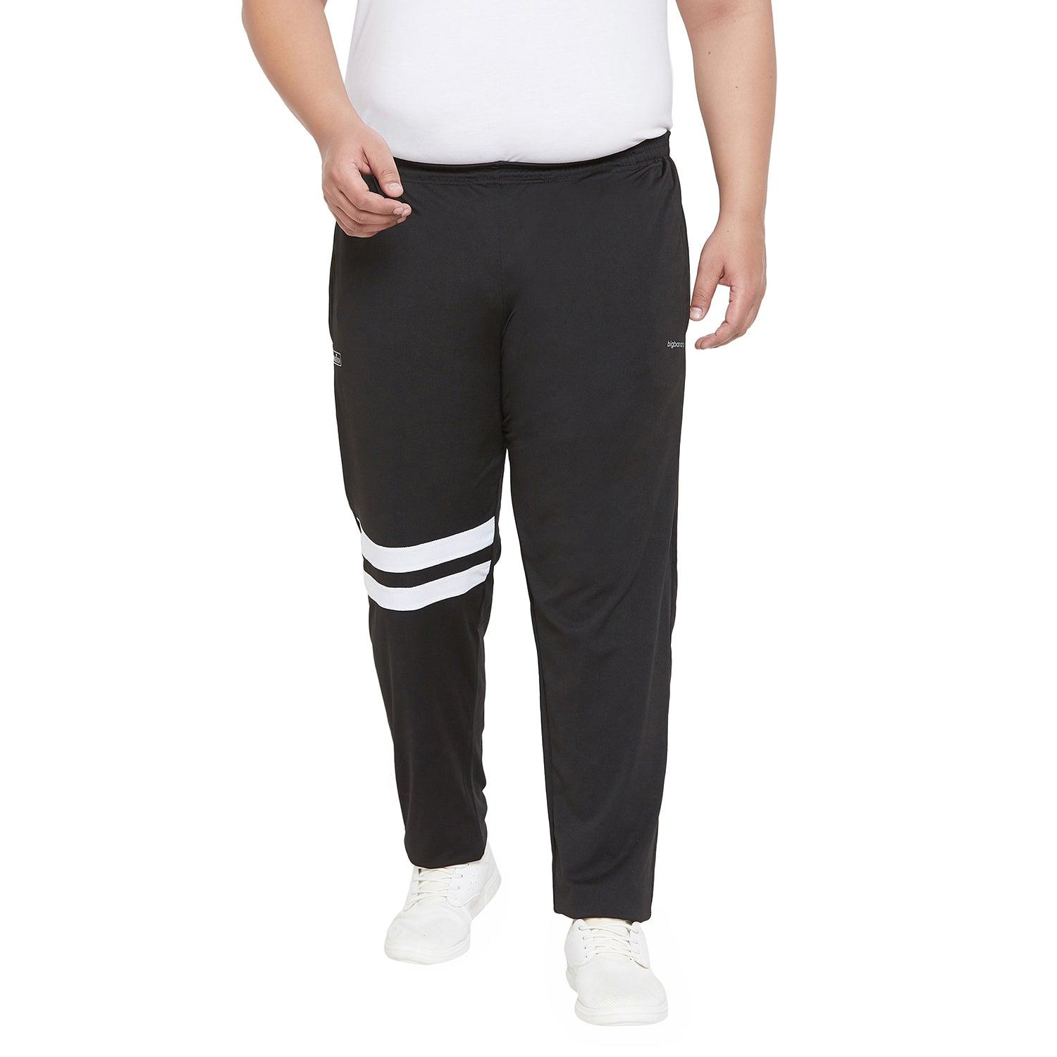 Men Plus Size Waffel Solid Trackpant - bigbanana