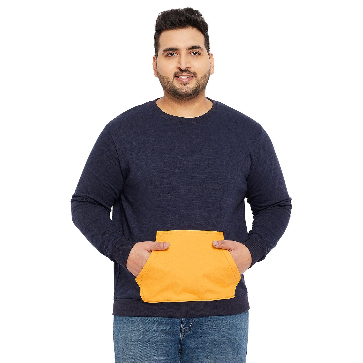 Men Plus Size Watford Colorblock Sweatshirt - bigbanana