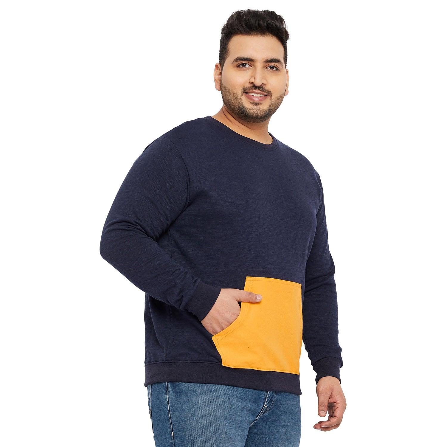 Men Plus Size Watford Colorblock Sweatshirt - bigbanana