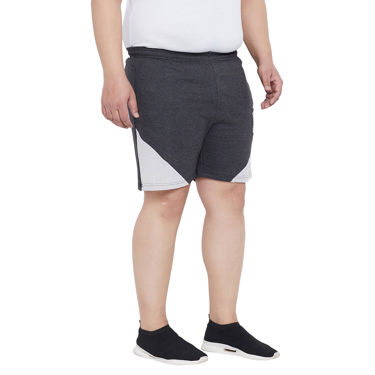 Men Plus Size Webbe Colorblock Shorts - bigbanana