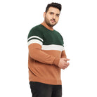 Men Plus Size Windser Striped Sweater - bigbanana