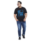 Men Plus Size Wing Printed Round Neck Tshirt - bigbanana