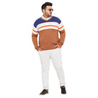 Men Plus Size Wish Striped Sweater - bigbanana