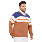 Men Plus Size Wish Striped Sweater - bigbanana