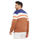 Men Plus Size Wish Striped Sweater - bigbanana