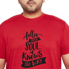 Men Plus Size Wokeman Printed Round Neck Tshirt - bigbanana