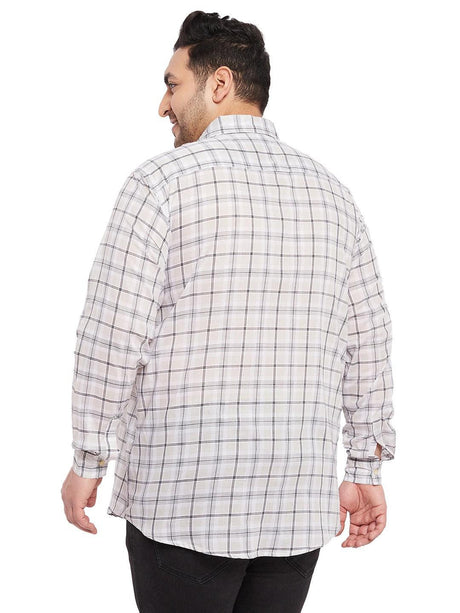 Men Plus Size Calip Check Shirt - bigbanana
